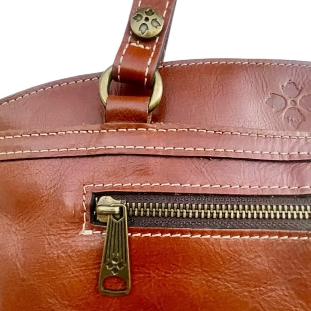 Patricia Nash Rich Brown Leather Shoulder Bag - Picture 5 of 11